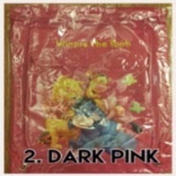 🆕AUCTION PRICE👩🏻⚖️Winnie the Pooh Cinch Backpack w/ Zipper Pocket - Dark Pink - Picture 4 of 4
